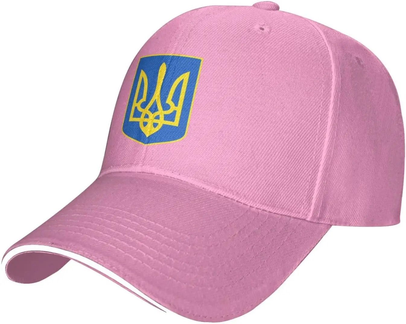 Ukraine-Trident-Support-Pink-Baseball-Cap-Polyester-Casual-Sun-Protection-Adjustable-Hat