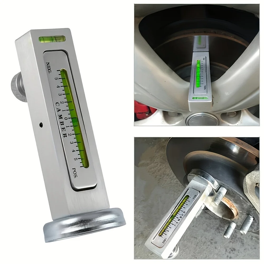 

Universal Magnetic Camber Castor Wheel Alignment Gauge Tool Adjustable Car Strut Alignment Level Protractor Positioning Tool