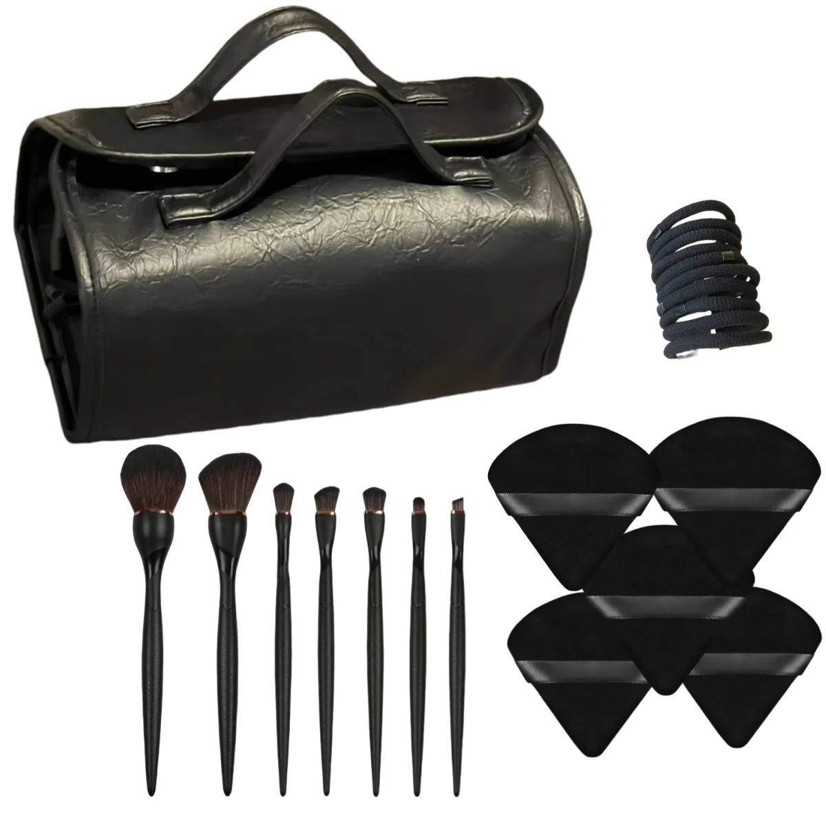 Cerniera pieghevole multifunzionale con classificazione e borsa per il trucco con cerniera con pennello cosmetico Trimmer per sopracciglia