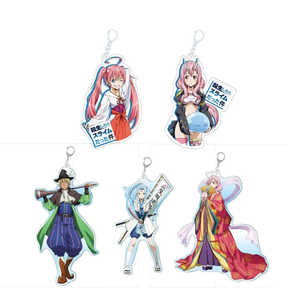 

Anime Fans Gifts That Time I Got Reincarnated as a Slime HD Figures Charm Acrylic Keychain pendant Ornament Collection About 6cm