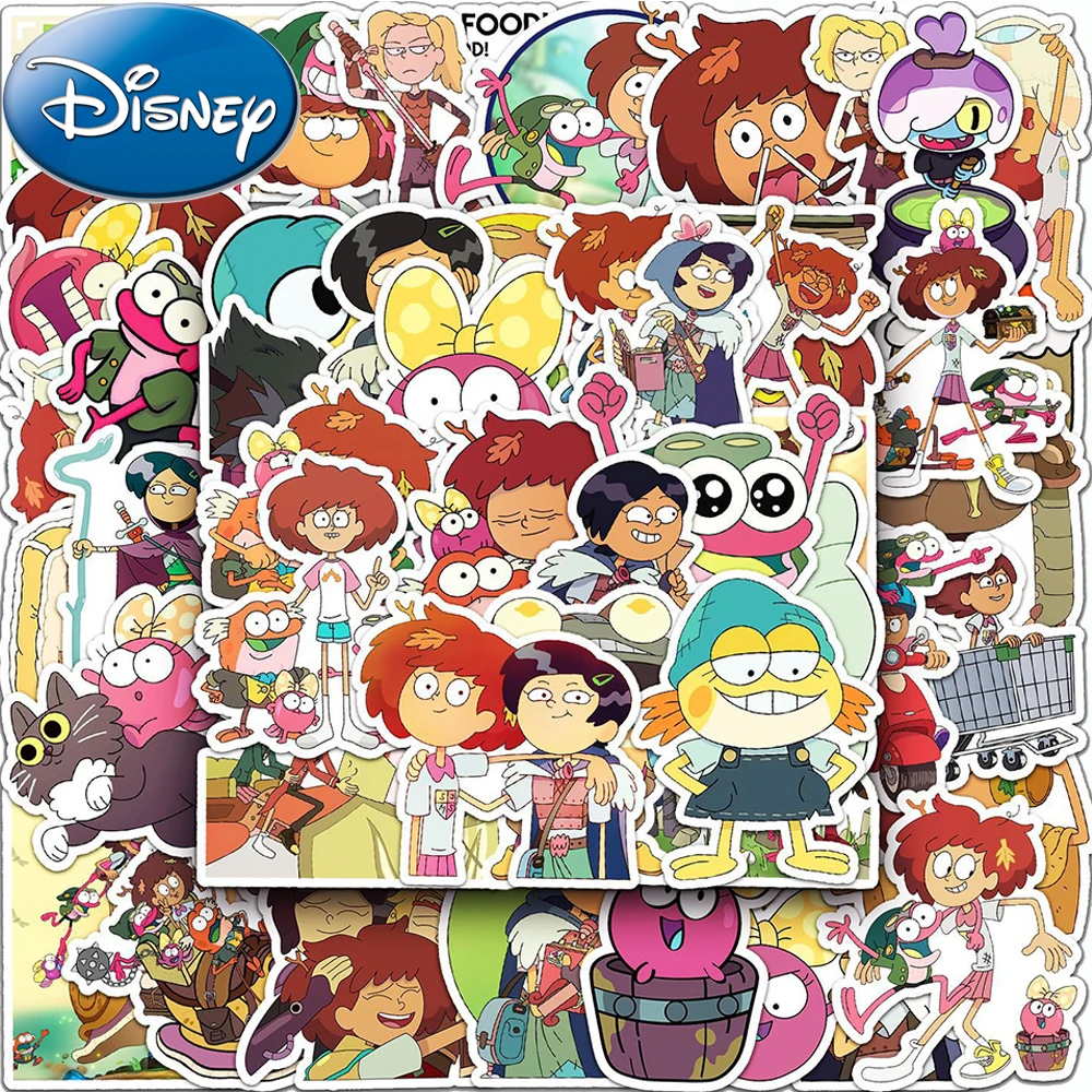 

10/30/50pcs Disney Cartoon Amphibia Stickers for Kid DIY Water Bottle Suitcase Guitar Cute Anime Sticker Fun Classic Toy Decals