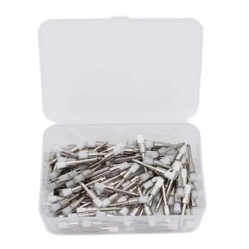 100pcs Dental Prophy Brushes Latch Type Disposable Polishing Brushes Mixed Color for Teeth Stain Removal and Dental Cleaning