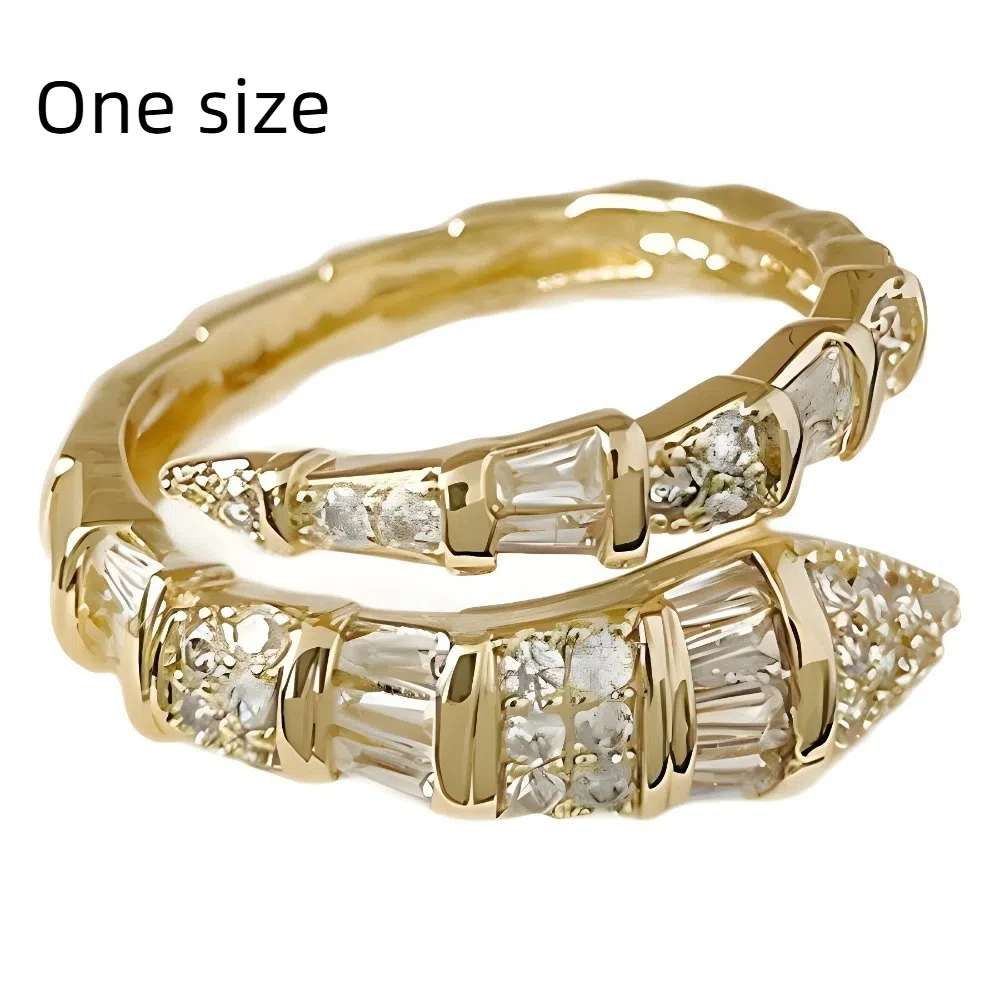 Fashion Shiny Snake Bone Open Rings Open Ring Jewelry Gifts Snake Shape Ring Copper Zircon Rings Women