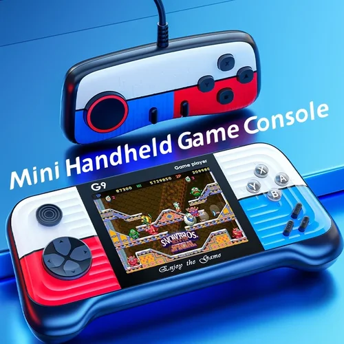 Mini reproductor de juegos portátil G9, consola de juegos portátil con pantalla de 3,5 pulgadas y 666 juegos gratis para juegos Retro de 8 bits