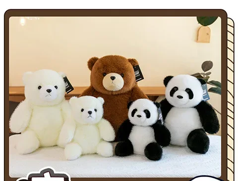 귀여운 봉제 인형 포옹용 아기 게으른 판다 인형 봉제 동물 판다 곰 인형 어린이 생일 선물 부드러운 안심 인형