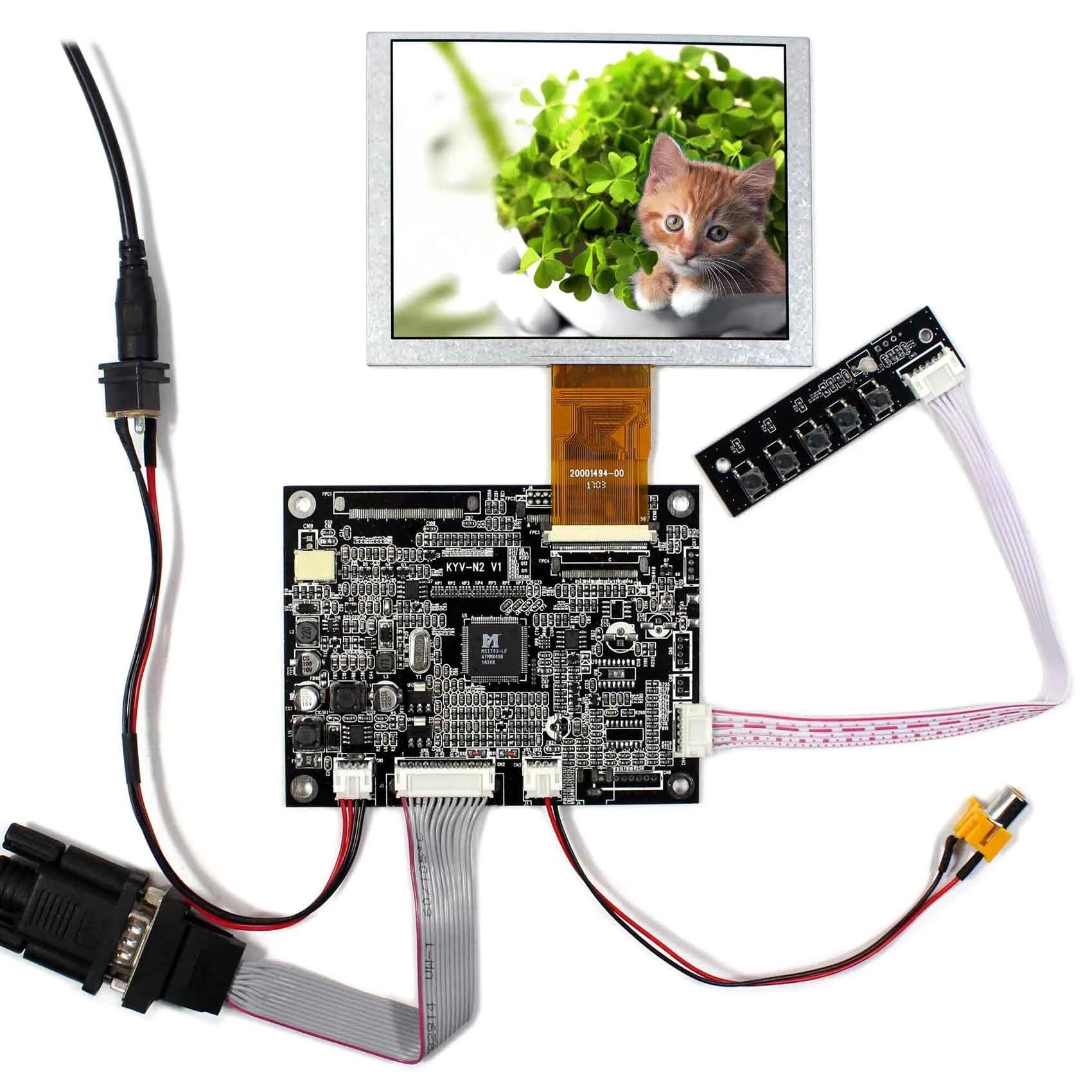 VGA AV Kyv-n2-v1 Control Board 5inch ZJ050NA-08C Replcace AT050TN22-V1 640x480 LCD Screen