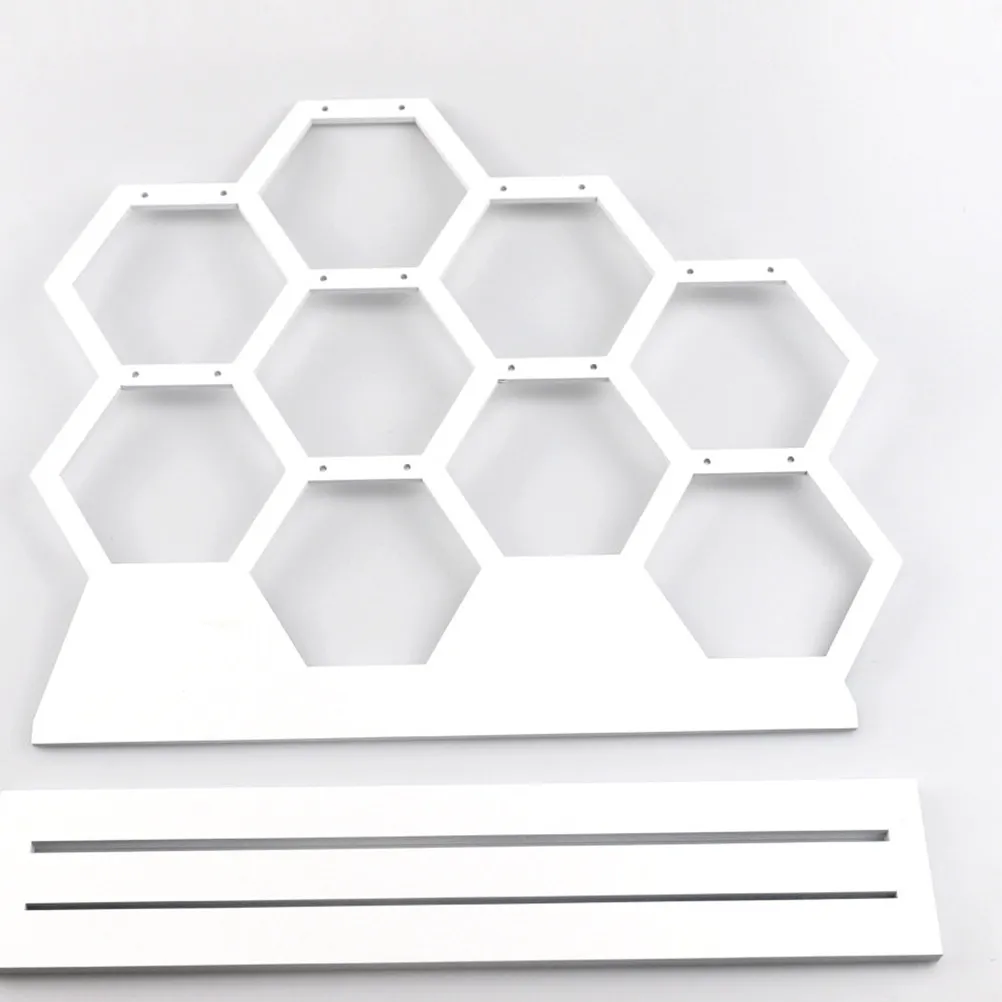 

1Pcs Wooden Earring Storage Shelf Honeycomb Shape Jewelry Organizer Rack Necklace Display Pendant Storage Organizer Stand