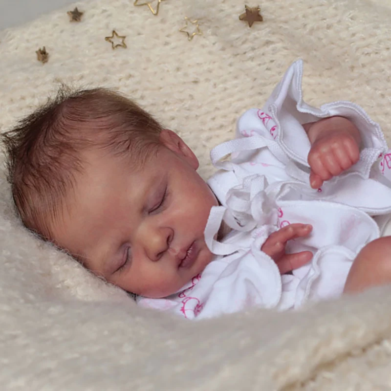 NPK 12'' Unfinished Doll Parts DIY Mini Reborn Doll Kit Luna Sweet handy Doll Fresh color