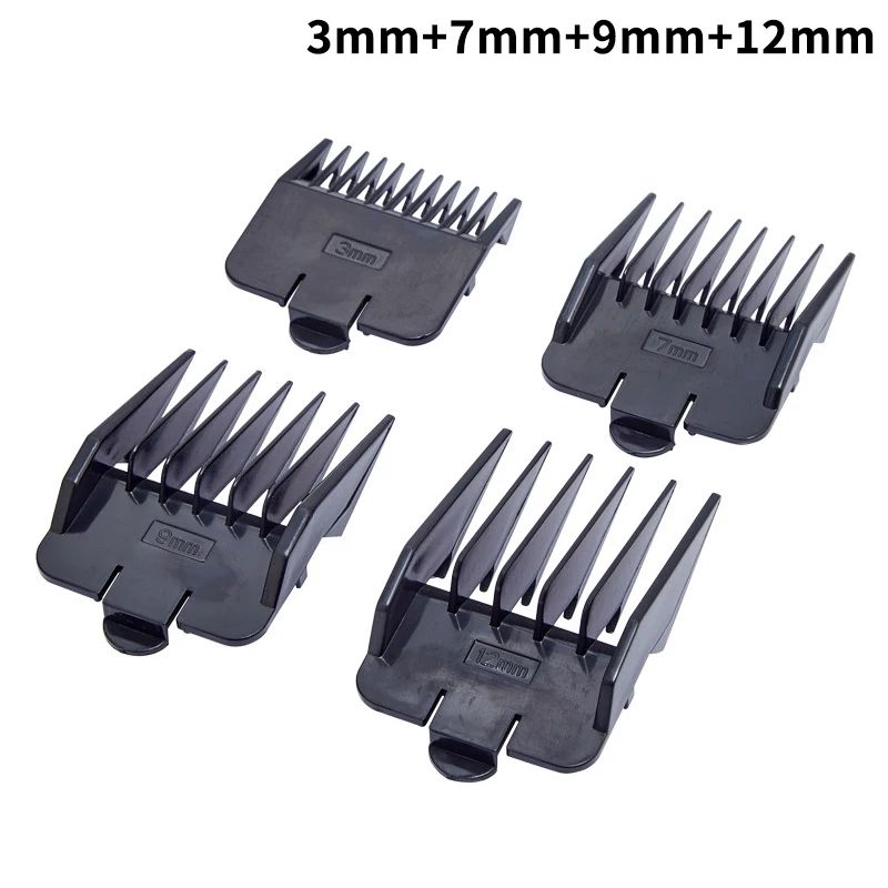 (BF06)4pcs Universal Cut Clipper Limit Comb Guide Attachment Size Barber Replacement Electric Push Shear Limit Comb