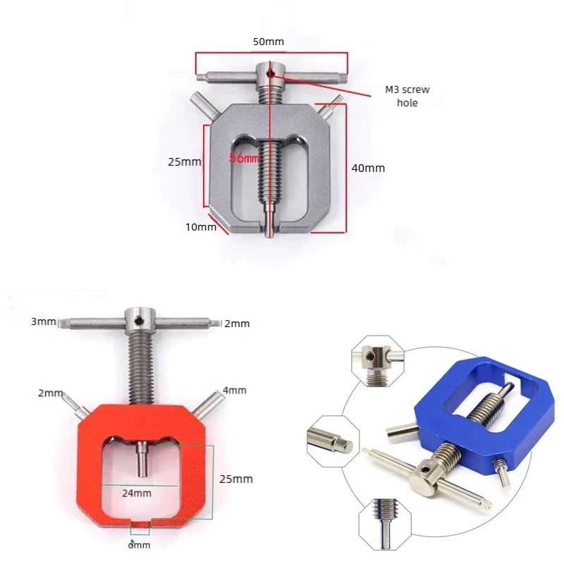 Universal Metal Pinion Gear Puller - Extractor Tool for RC Cars/Helicopters/Drones & Tamiya Mini 4WD - Motor Gear Removal Set