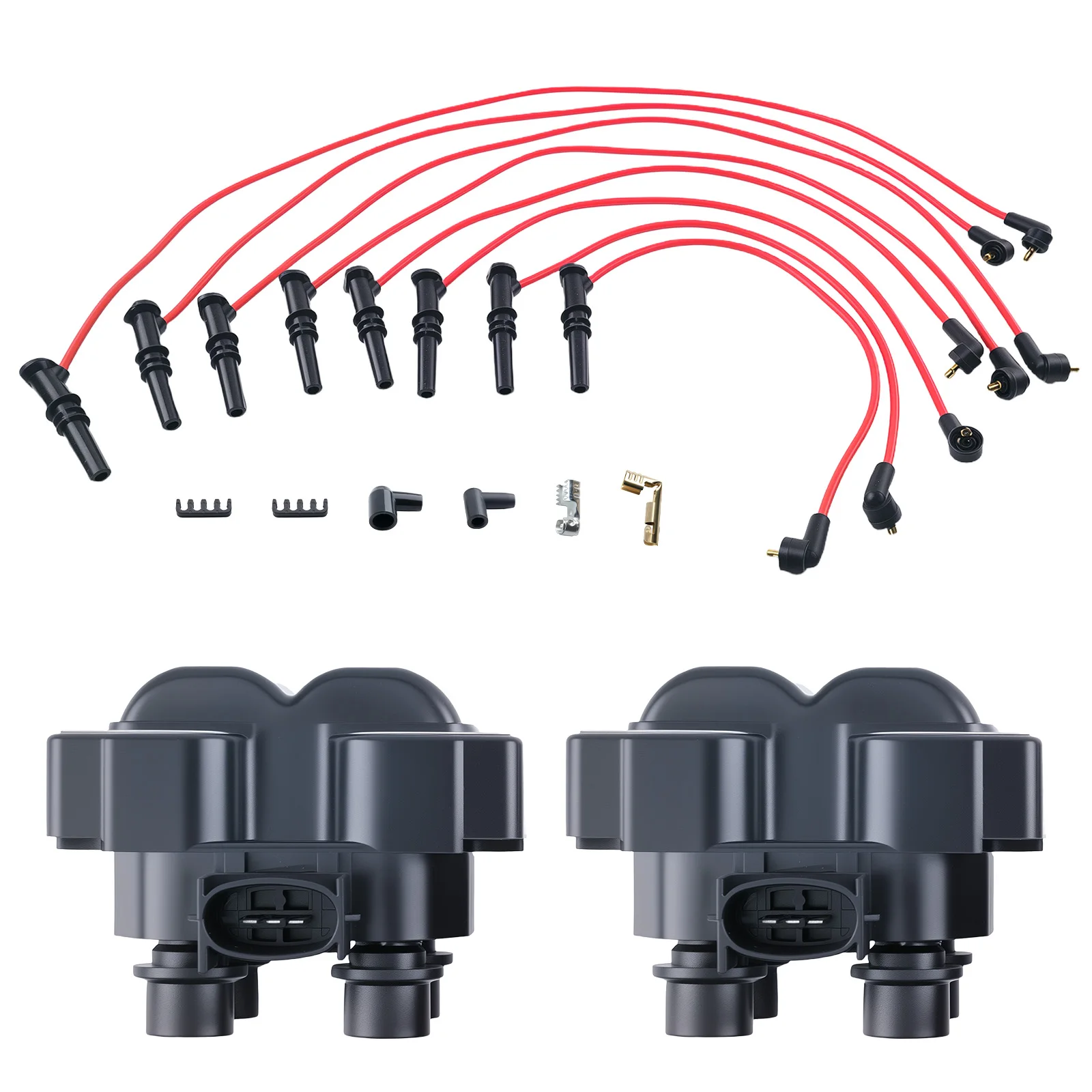 

2x Ignition Coil & 8x Wire for Ford Crown Victoria Expedition F-150 4.6L 92-99