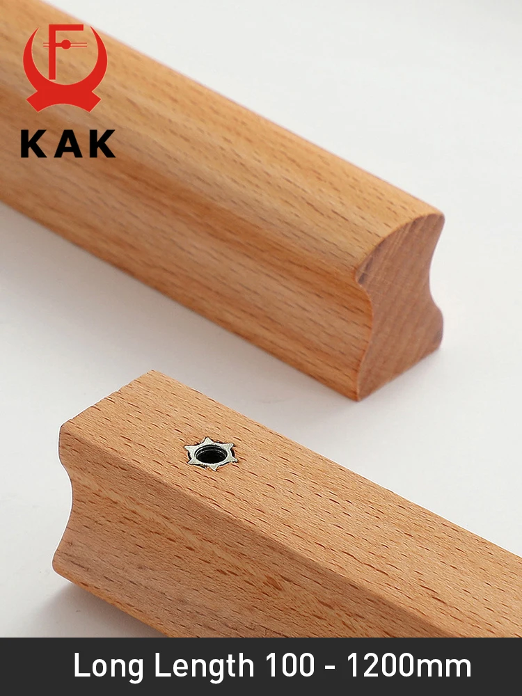 KAK Wooden Furniture Handles 1200mm Long Handles for Cabinets and Drawers Dresser Knobs Shoe Cabinet Pulls Kitchen Door Hardware