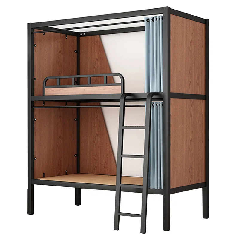 

High and low beds, upper and lower bunk, solid wood double-layer elevated bed, children and students, adult double dormitory