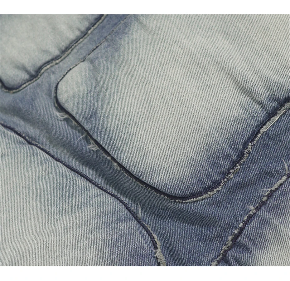 Patch Denim Shorts Mens Streetwear Hip Hop Knee Length Pants Harajuku Vintage Baggy Casual Wide-leg Jeans Short Male