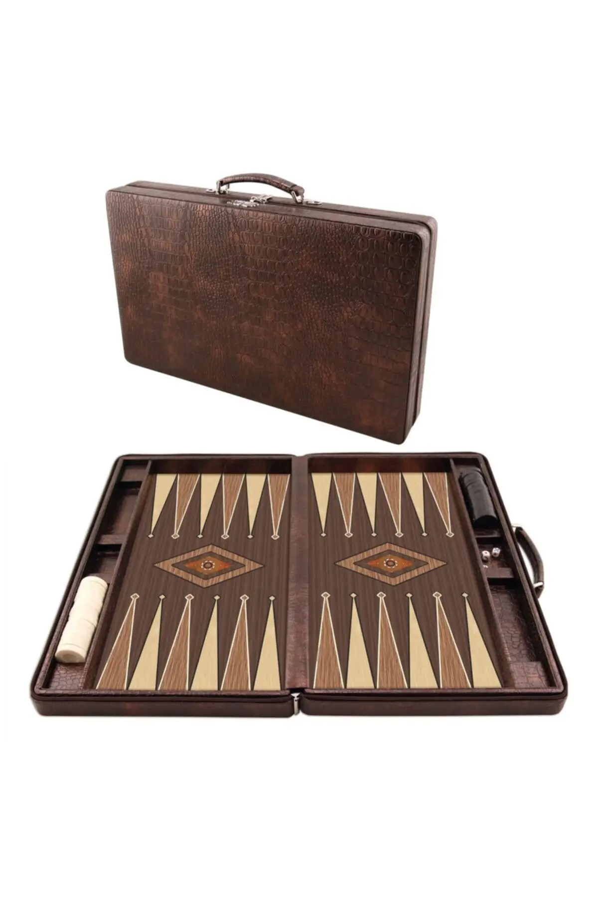 Leather Bag Backgammon Set Medium Size, anti-scratch stylish design, make your hobby enjoyable trend product