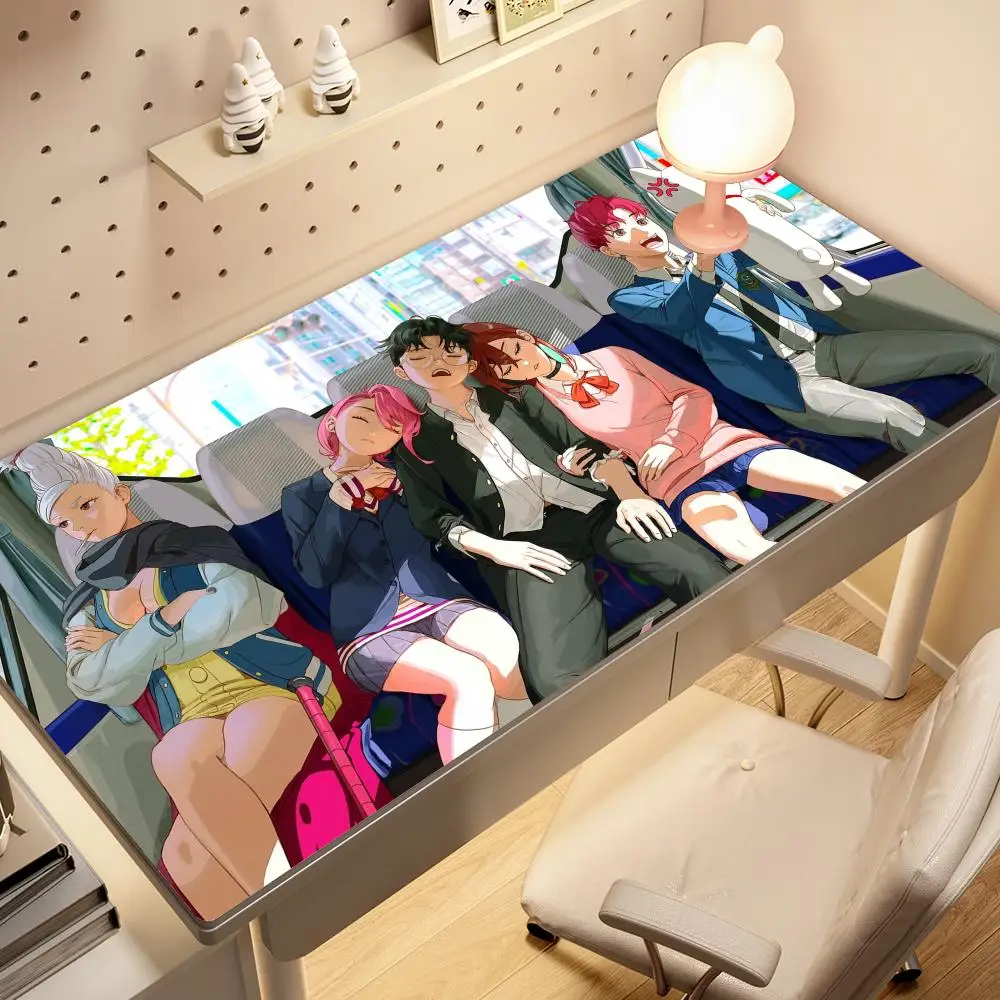 Коврик для мыши, игровые аксессуары для ПК, коврик для мыши в стиле аниме Dandadan Ayase Momo Takakura Ken Seiko, настольный коврик для ноутбука, черный и белый настольный коврик