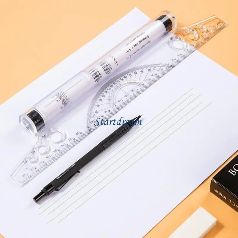 12 Clear Parallel Ruler с Protcractor для инженера Студенческого составления рисунка K92C