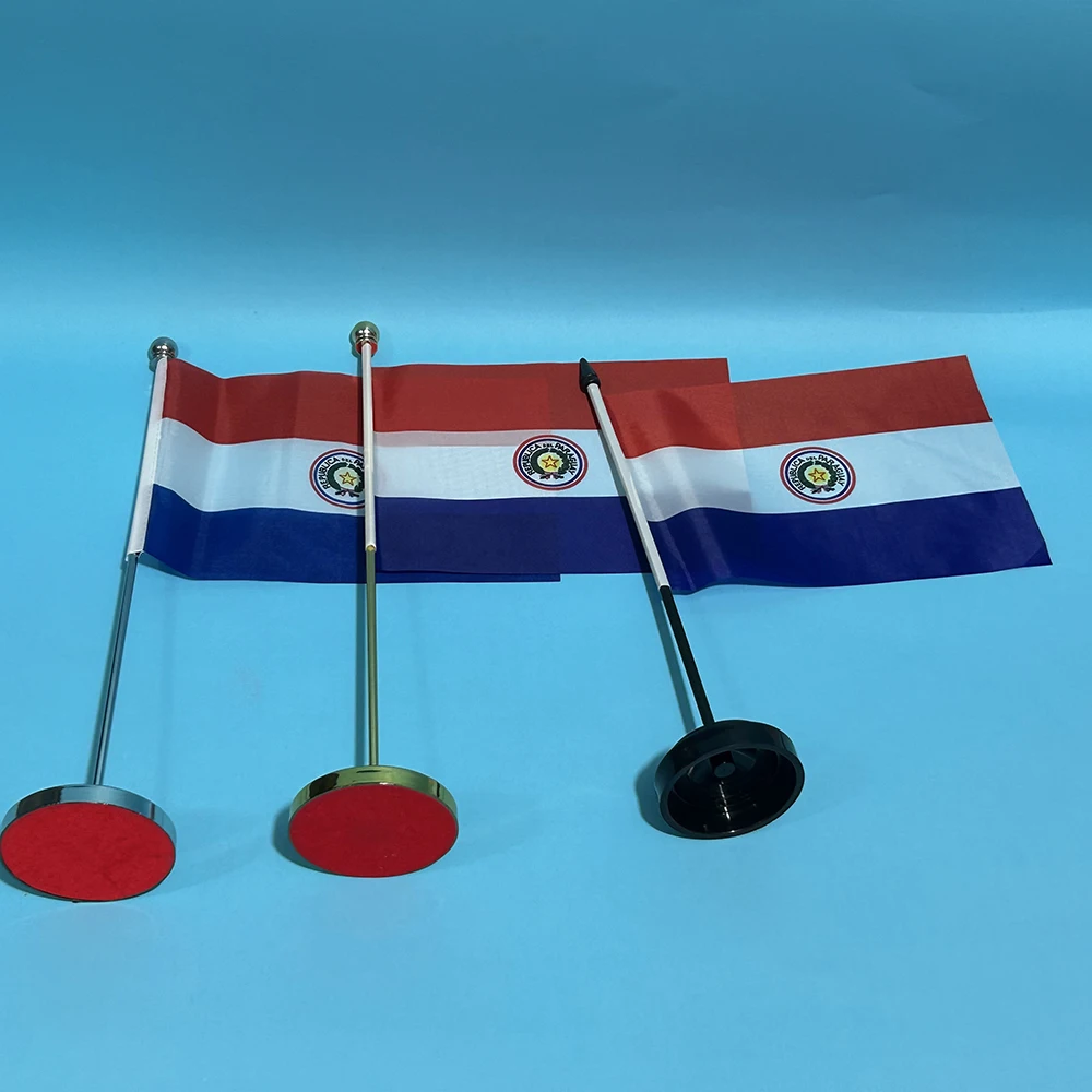 SKY FLAG Office Desk Flag of Paraguay Flag 14x21cm Polyester Desk Ornaments Flags Paraguay National Banner