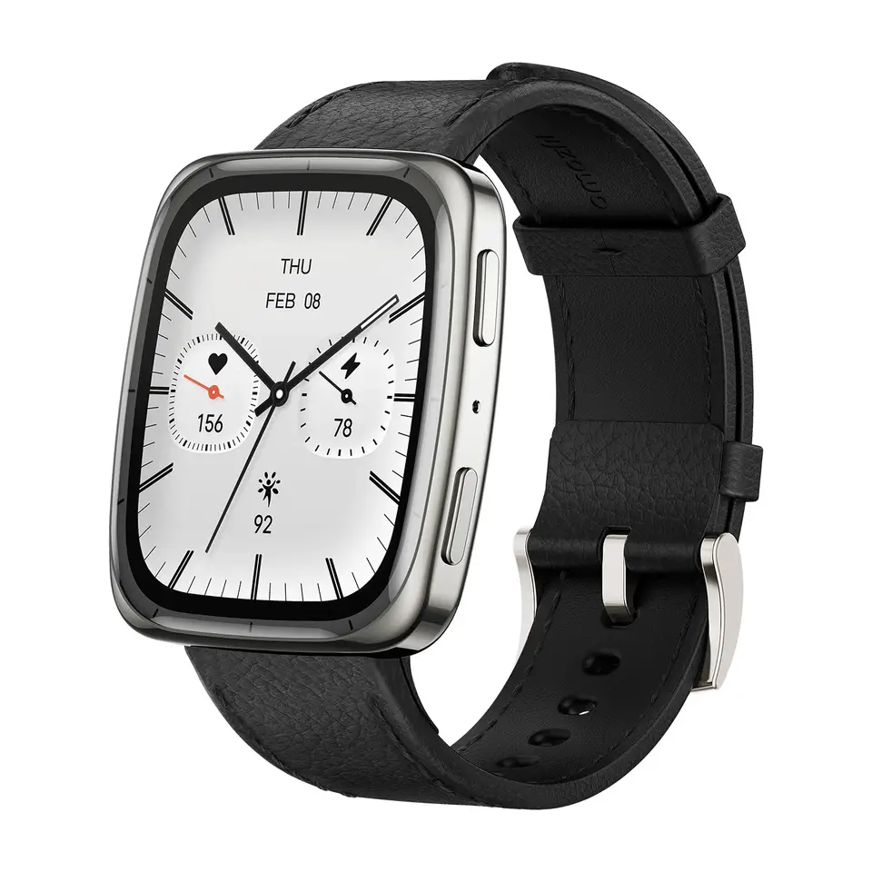 ساعة Amazfit Active 2 الذكية المربعة الفاخرة ببطارية تدوم حتى 10 أيام مع أكثر من 160 وضع تمرين
