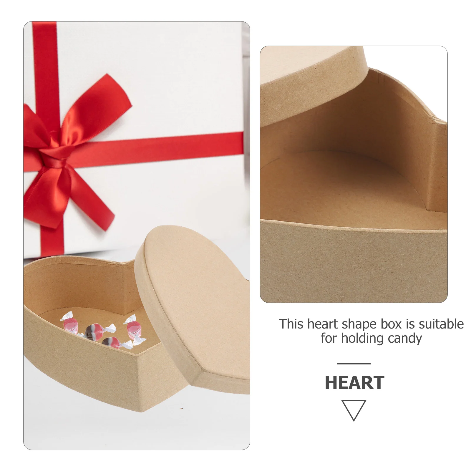 Love Kraft Paper Box Gift Boxes Wrap For Presents Strawberry Heart Shaped Flowers Arrangements Bridegroom Strawberries