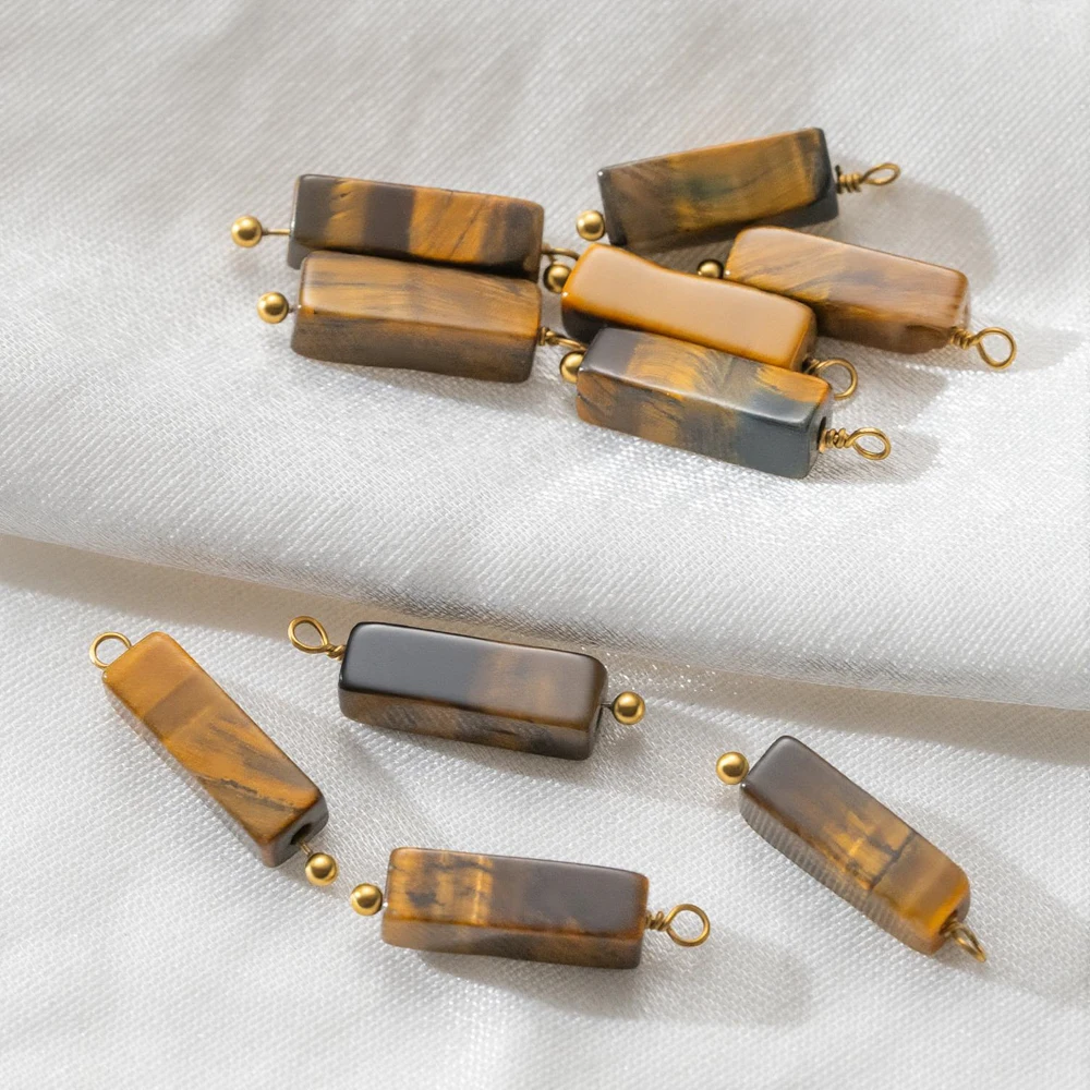 5 Stück/Set Bunte Steinanhänger für DIY-Halsketten, Armbänder, Ohrringe, Schmuckherstellung, Zubehör und Komponenten – Detail 4