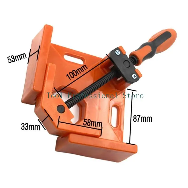 مشبك زاوية 57QF لأشغال الخشب 90 ° Clamp الأيمن زاوية الأرجوحة الفك مقبض واحد للأسماك لحام النجار للدبابات T #6