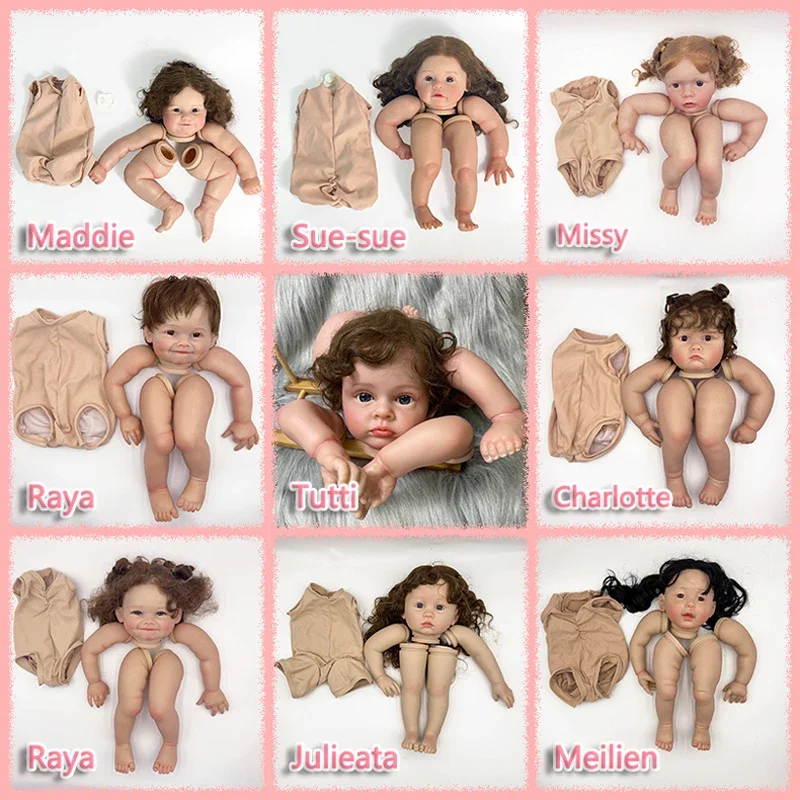24inch Maddie/Sue-sue/Tutti/Raya/Meilien/Missy/Charlotte/Julieata Unfinished Already Painted Reborn Doll Kit With Body and eye