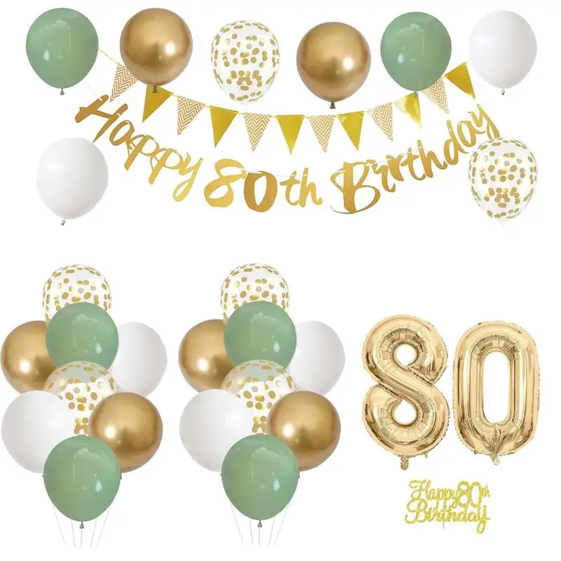 Happy Birthday Decorations For Women Foil Balloon Birthday Decorations Kit 28 Pieces Happy Birthday Banner Birthday Balloons