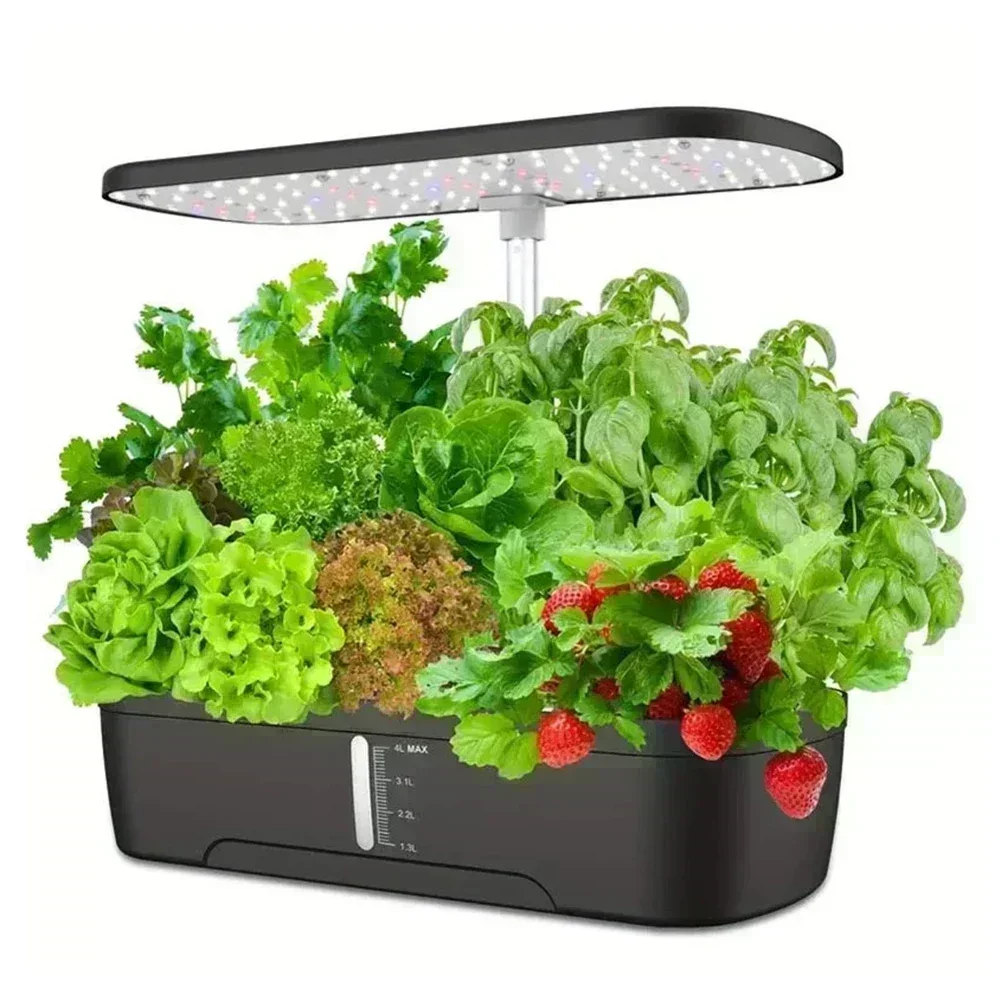 Indoor Gardening System With LED Lights & Adjustable Height For Easy Plant Vegetable Growing Box Intelligent Planting