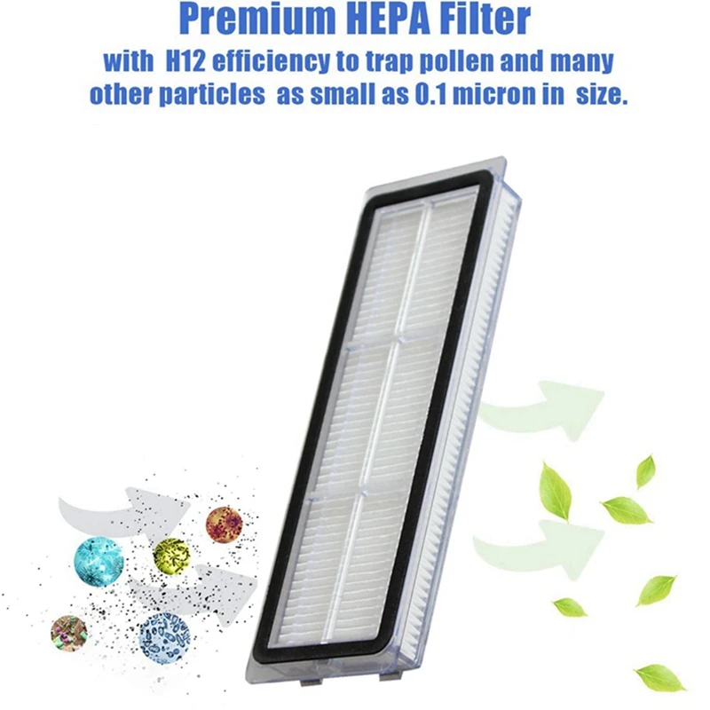 อะไหล่สำหรับหุ่นยนต์ดูดฝุ่น Xiaomi + S10บวก B105 S10ดูดฝุ่นที่กรอง HEPA ผ้าถูพื้น15ชิ้น