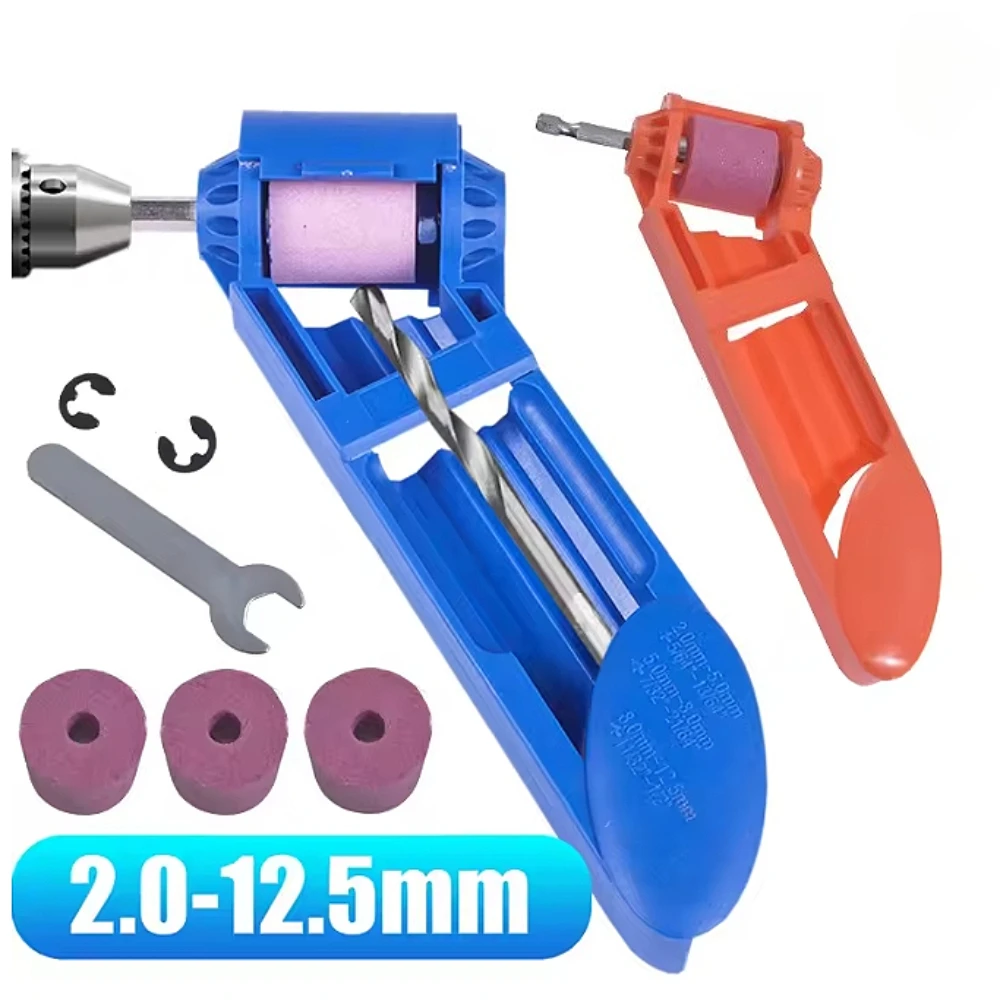 

2.0-12.5mm Portable Drill Bit Sharpener 1 Set Corundum Grinding Wheel Bit Tool Twist Drill Bit Sharpening Machine