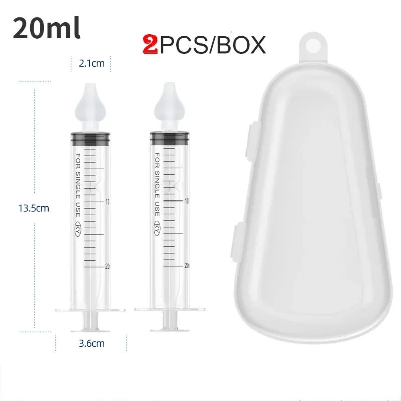 2Pcs/box Babi Nose Cleaner Rhinitis Nasal Washer Needle Tube Baby Nasal Aspirator Cleaner Syringe Baby Nose Washing for Children