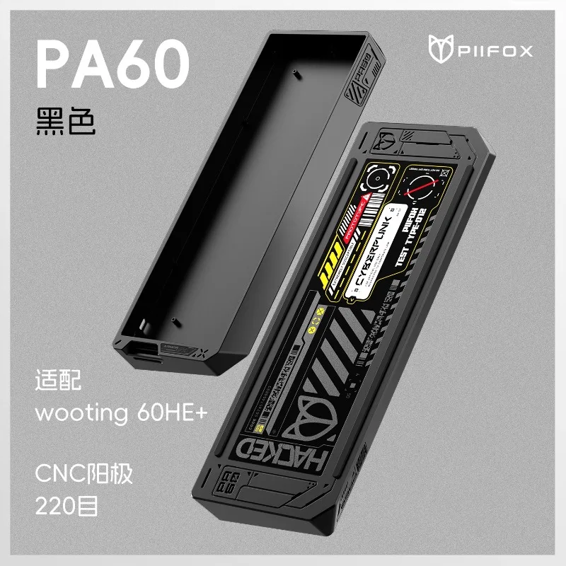 Premium PIIFOX PA60 60% Aluminum Keyboard Case Easy Install Compatible with WOOTING 60HE+ MAD60/GH60 Mammoth75 Mod CNC Alu Shell