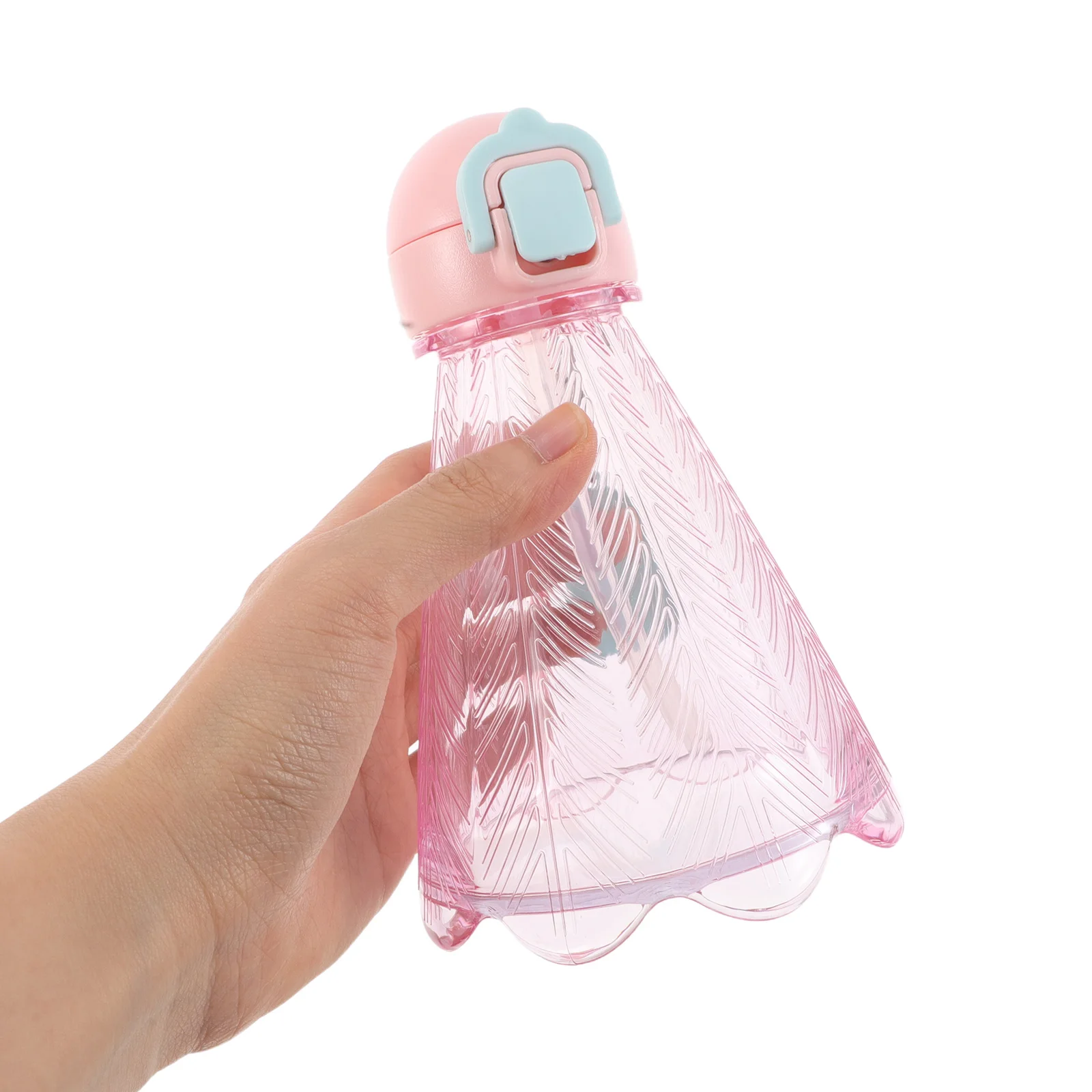 

Sports Water Bottle Cute Kawaii Mini Leakproof Straw Cup Compact Lightweight Durable Plastic Outdoor Fitness Carry Handle Hiking