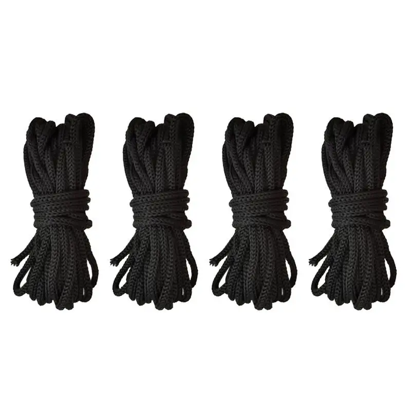 Trampoline Net Replacement Rope Long Safety Tie Down Rope 5mm/0.2 Inch Thick Braided Cord For Enclosure Nets 4 PCS Trampoline