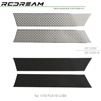 RCDream 1/10 Stainless Steel Protective Sheets Antiskid Chequered Plates Metal Decorative for FMS FCX10 LC80 Side skirts #R160M