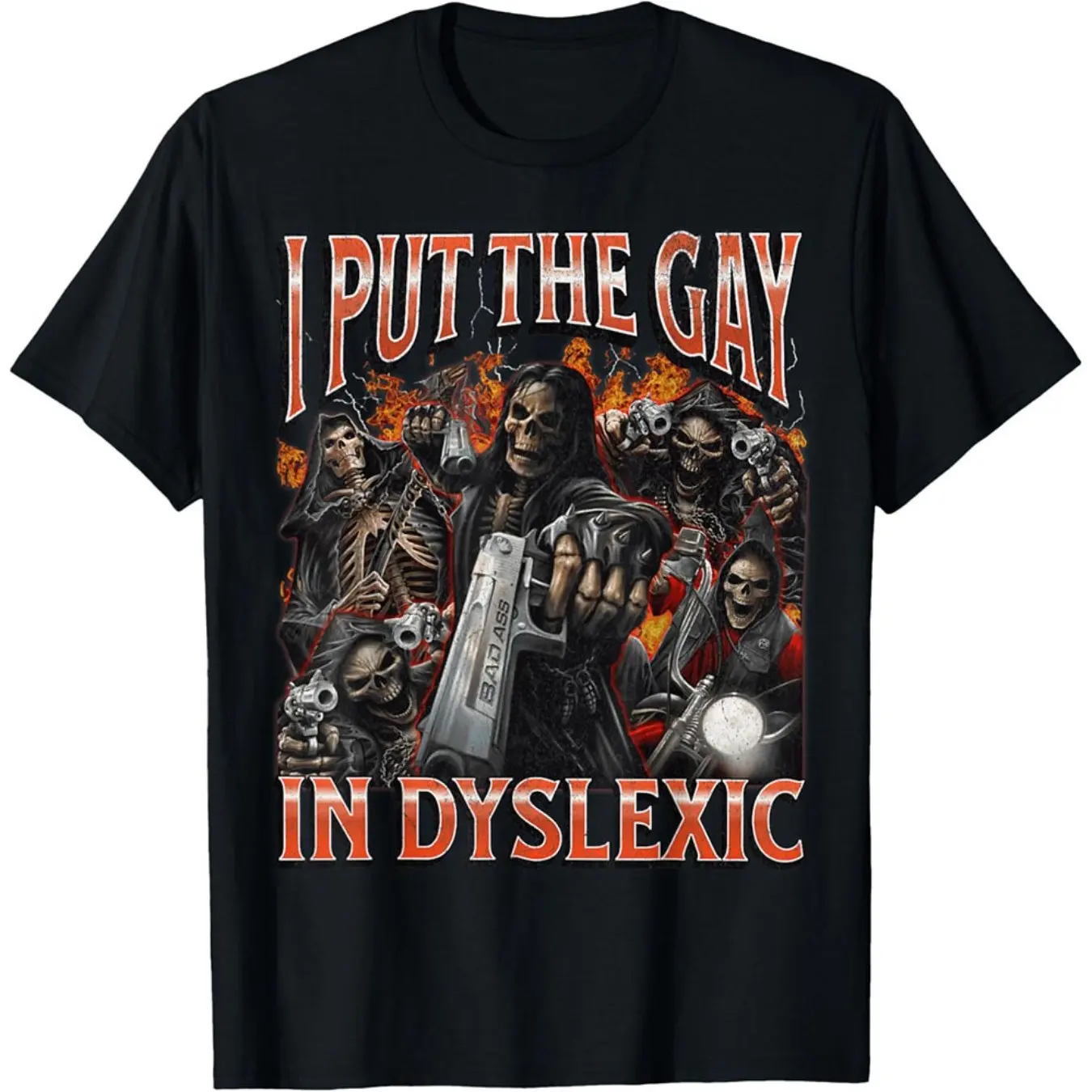 

Horror Halloween I Put Gay Dyslexia Jokes Hardbone Fans Summer New Men and Women Retro Fashion Streetwear