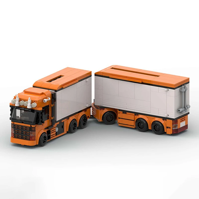 City Transport Series Cargo Truck Model Engineering Vehicle Building Blocks Popular DIY Particle Assembly Bricks Toys Kids Gifts