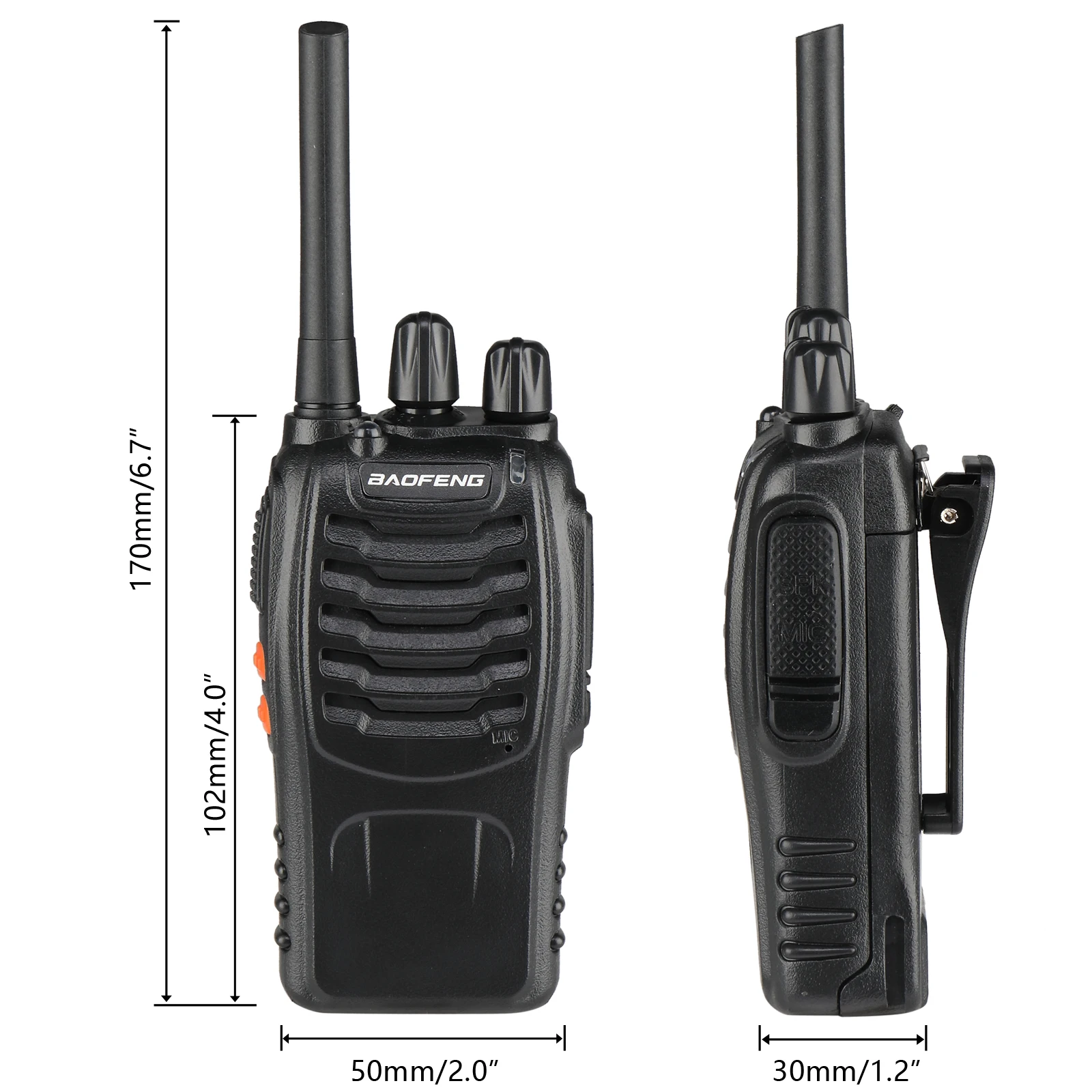 2 Pcs Baofeng BF-88E PMR446MHz Handheld Intercom Communicator 16 Channel Walkie Talkie  5W Home Hotel Radio