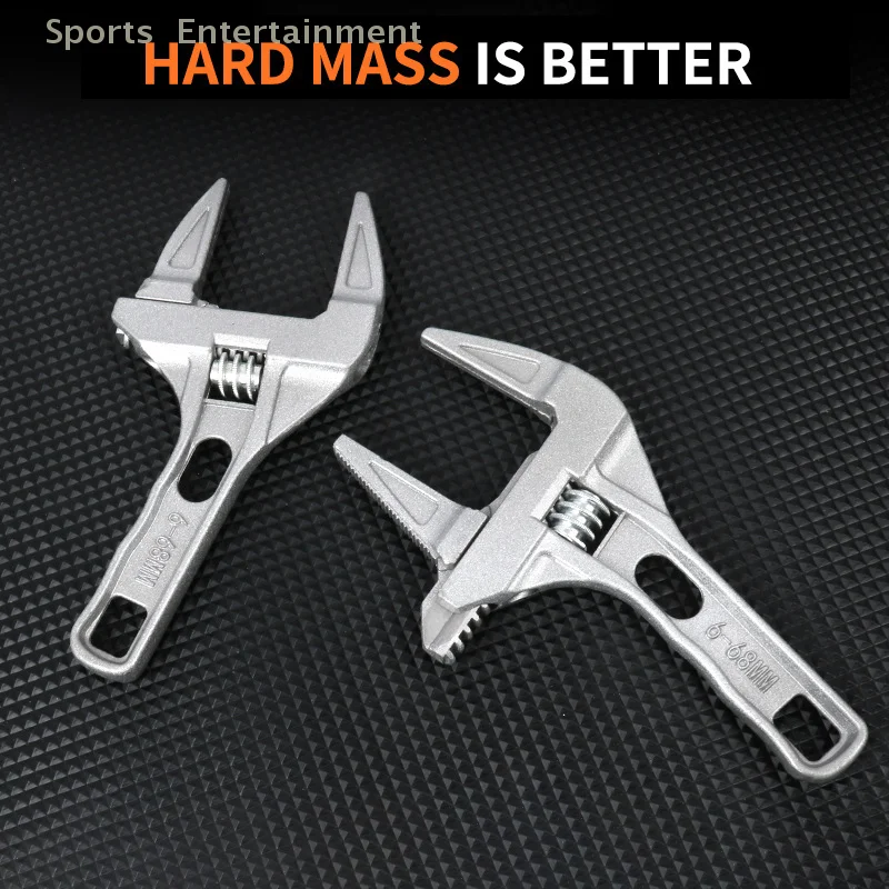 1 قطعة حمام صغير قابل للتعديل مفتاح قابل للضبط قوي لقط كبير نهاية مفتوحة متعددة الوظائف أدوات إصلاح الدراجة #2