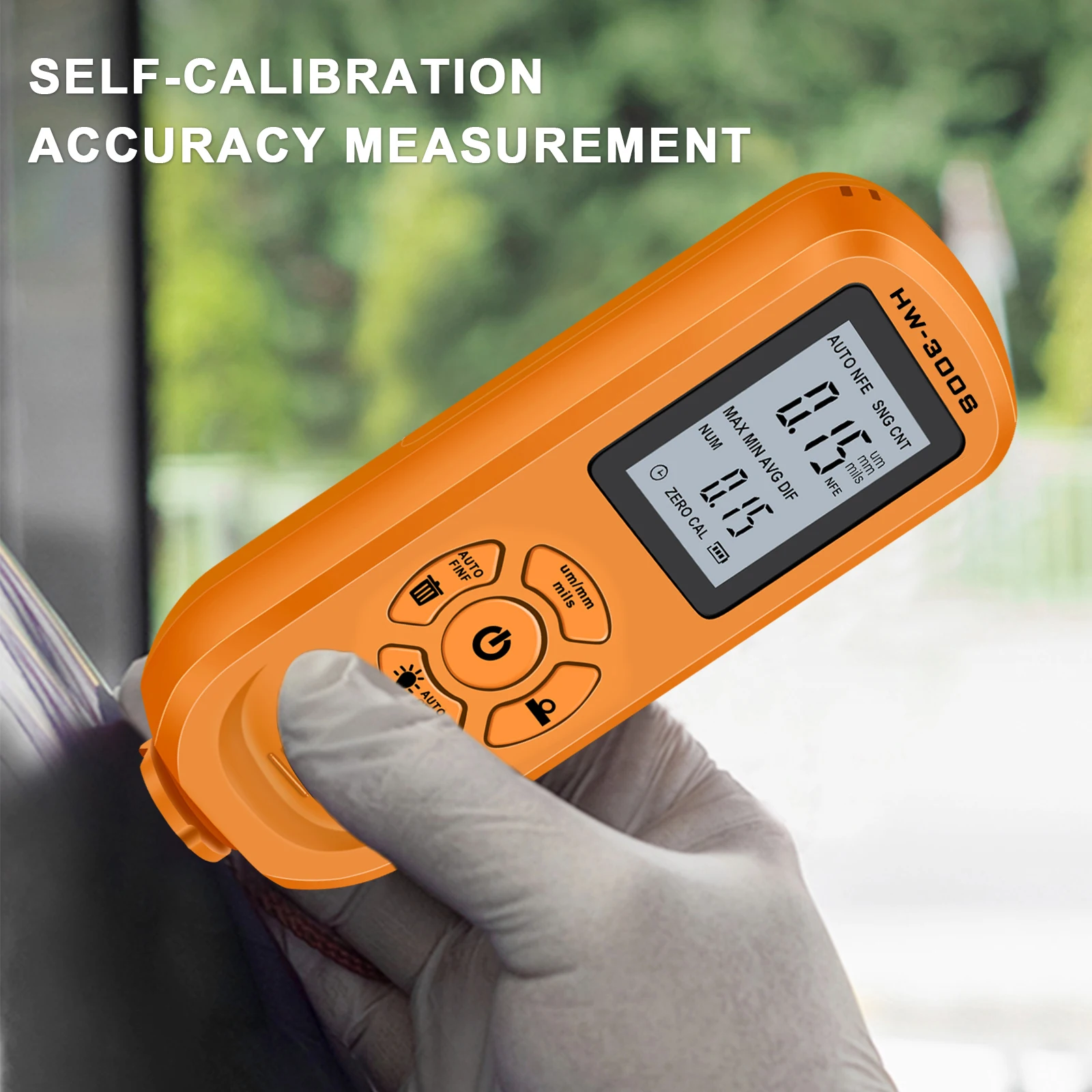 HW-300S Digital Thickness Gauge Auto Portable Car Paint Thickness Meter Coating Thickness Tester Measuring Tool Accessories