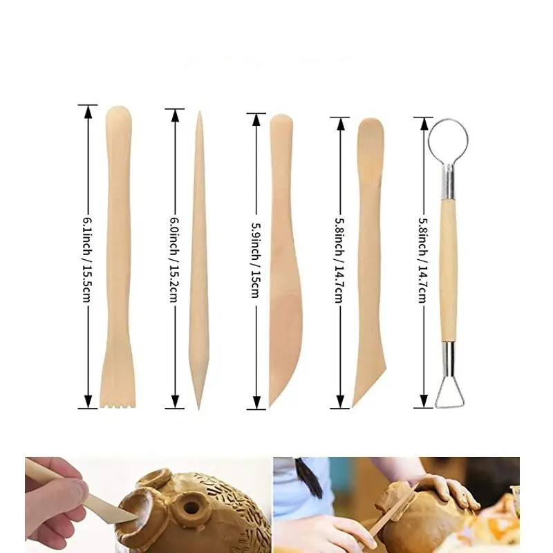 Pottery Clay Handmade Toolkit Ultra Light Clay Sludge Carving Shaping Trimming Knife Figure Making Tool Full Set