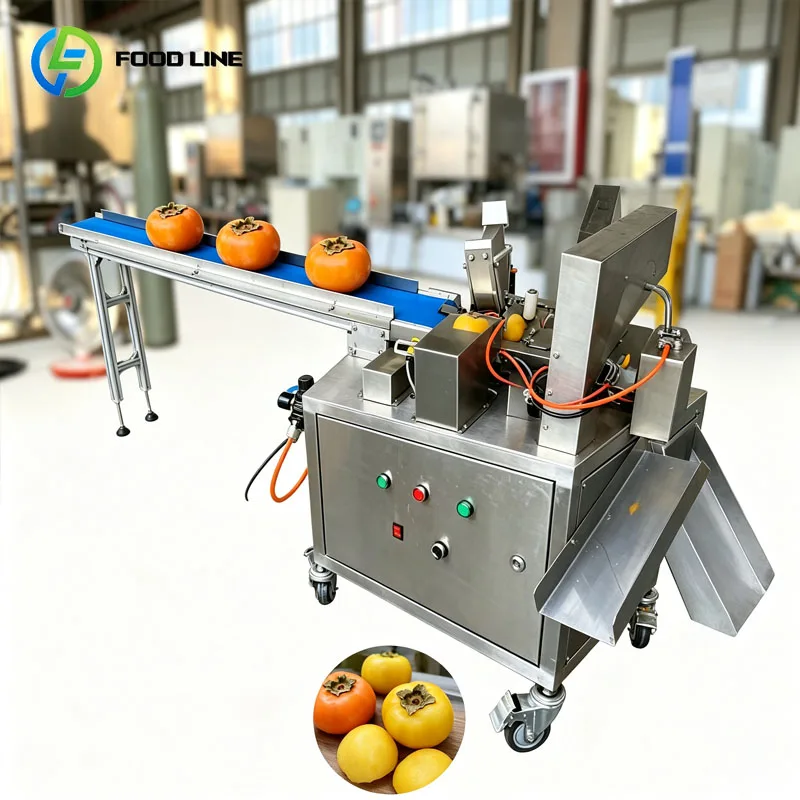 Automatic Persimmon Peeler Persimmon Peeling Machine Hard Persimmon Fruit Peeling Conveyor Machine Customized