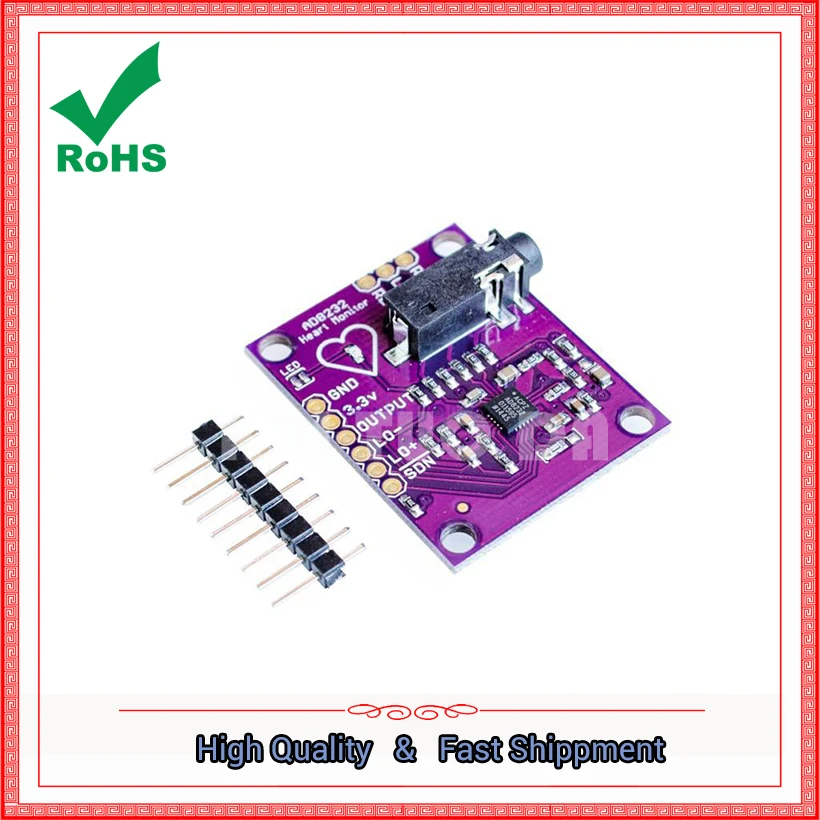 8232 AD8232 ECG Physiological Measurement Pulse Cardiac ECG Monitoring Sensor Module Board