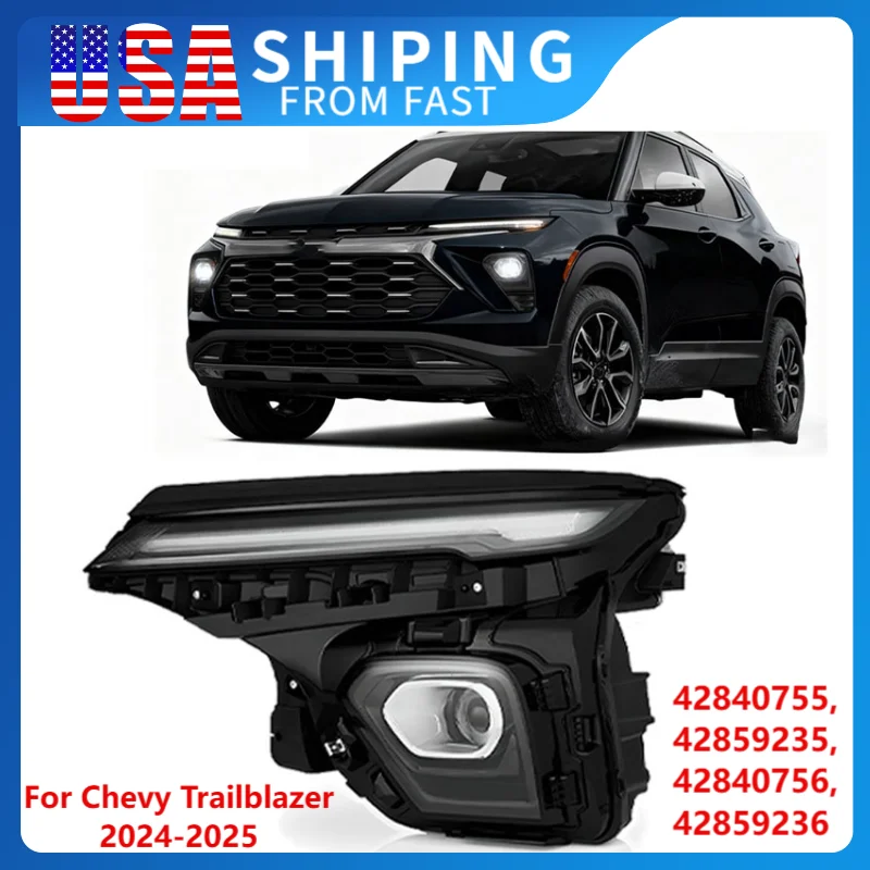 

For Chevy Trailblazer 2024-2025 Full Durable LED Projector Headlights Headlamps DRL Turn Light front Headlamps 42840755,42859235