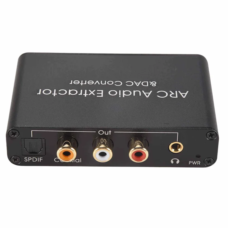 Аудиоадаптер ARC 192 кГц, аудиоэкстрактор, цифро-аналоговый аудиоконвертер, ЦАП SPDIF, коаксиальный RCA, выход 3,5 мм, разъем