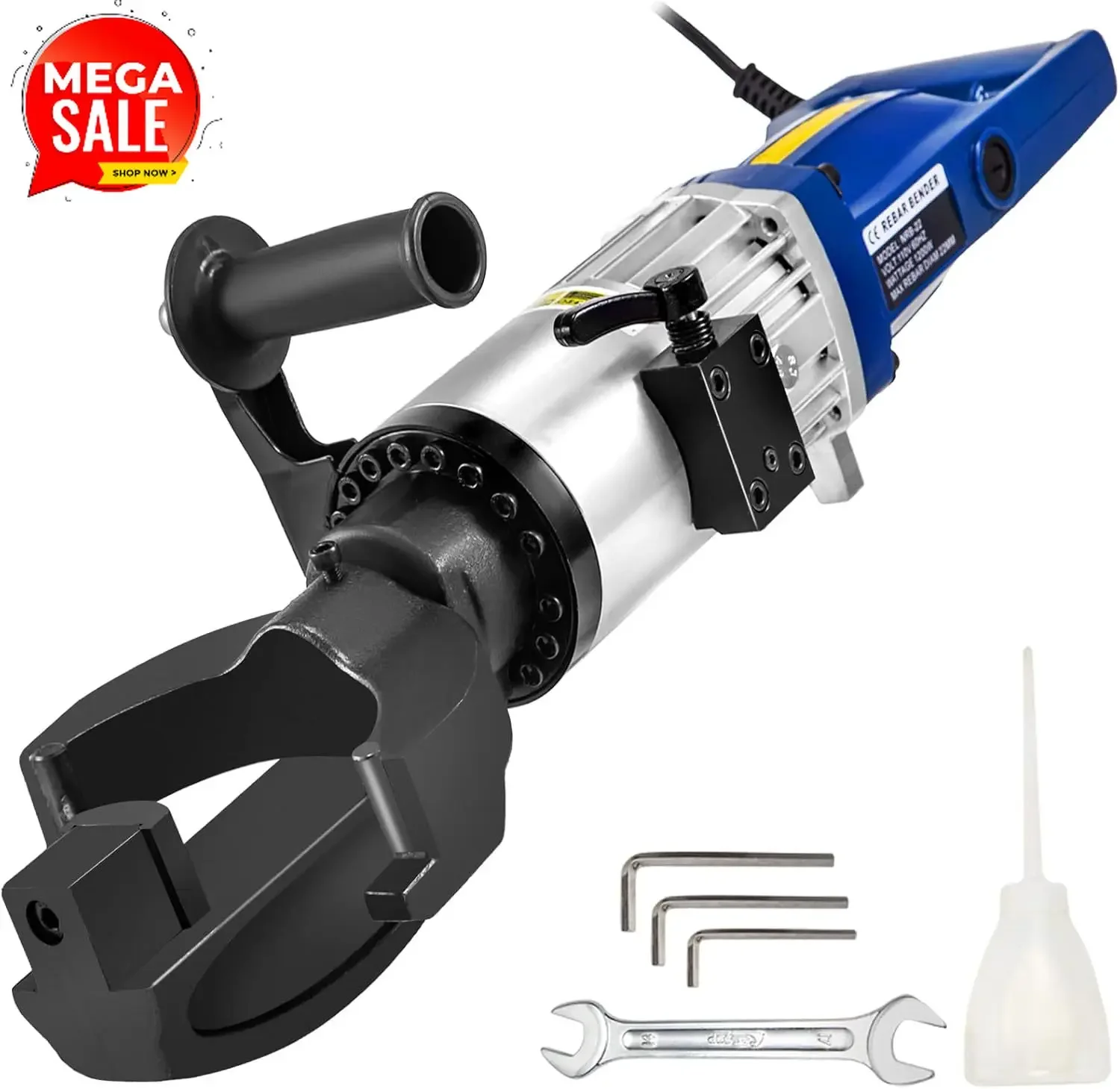 Electric Hydraulic Rebar Bender, 1.2KW 0.9inch 22mm Hand Held Rebar Bender 110V Portable Electric Rebar Bender, within 5s