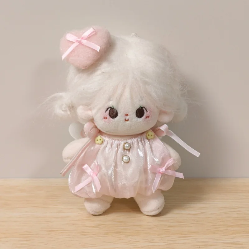 Adecuado para muñeca de algodón de 10cm, conjunto de falda con linterna de Ángel, accesorios de vestido de muñeca usable para cuerpo gordo