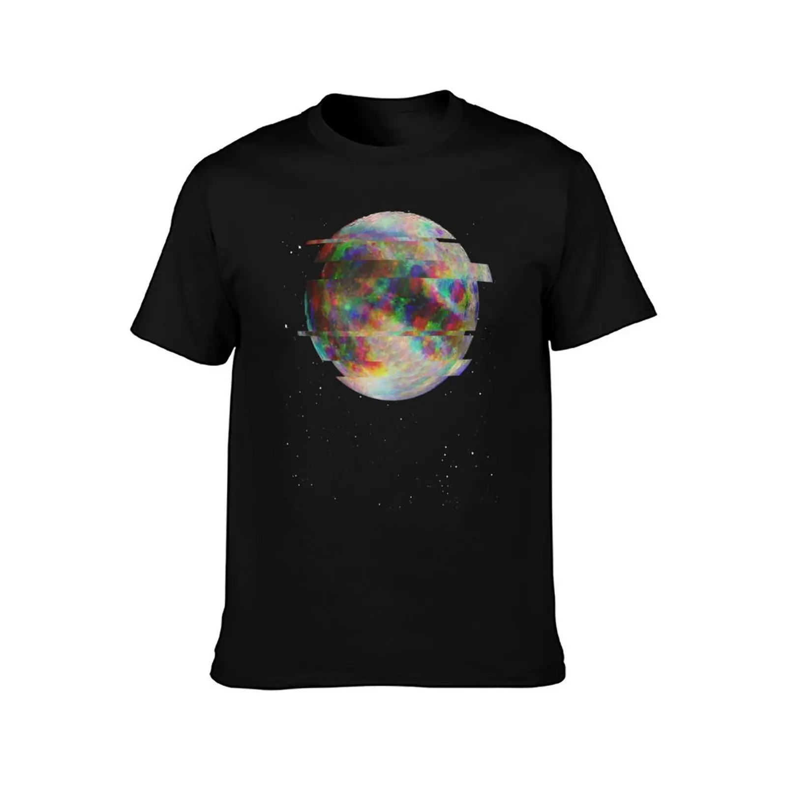 Glitched Moon T-Shirt Moisture Control Sports Tee T-Shirt