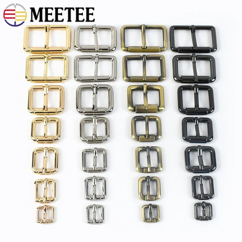 5Pcs 13-38mm Metal Bag Buckles for Strap Belt Pin Buckle Roller Leather Clasp Webbing Adjuster Hook DIY Hardware Accessories